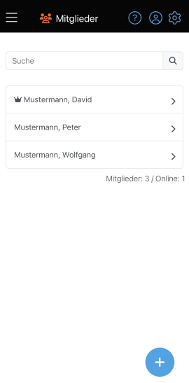 Mitgliederverwaltung - Übersicht